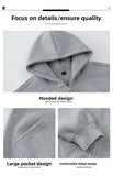 American Retro Hoodie Sweatshirt Autumn Winter Men's Loose Casual Open Cardigan Jacket Comfortable Long Sleeve Zipper Pure Wear