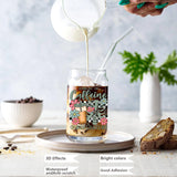Coffee vibe Series easy peel waterproof DIY decoration decals 3D transfers uvdtf crystal sticker 16oz uv dtf cup wraps