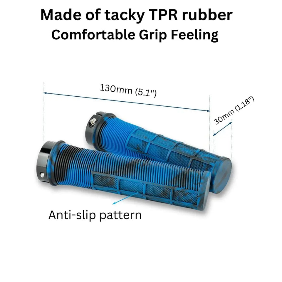 NPY Bicycle Handles Mtb Rubber Lock-on Grip Shockproof Non-slip Mountain/Road Bike Handle Cover Folding Balance Bike Accessories