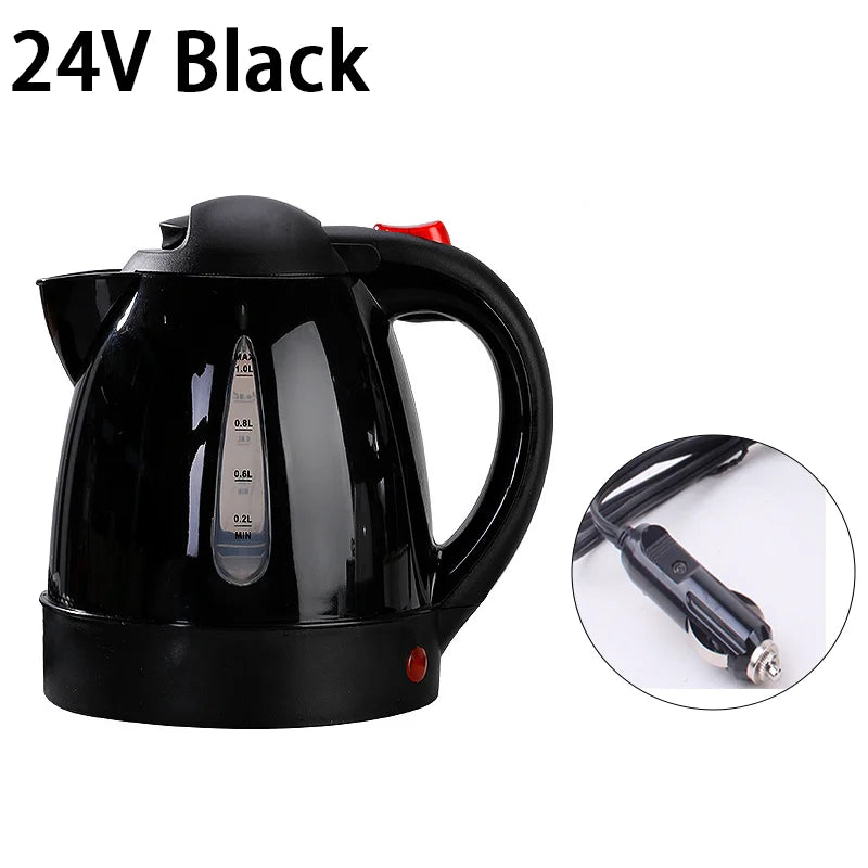 1000 ML Car Hot Kettle Car Truck Water Heater 250 W 12/24 V Tea Coffee Kettle Fast Boiling for Coffee Tea Drinks for Travel Home