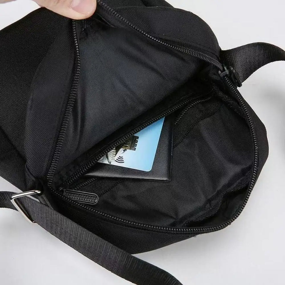 New Nylon Polyester Crossbody Bags Black Grey Blue Minimalists Tote Bag Long Shoulder Strap Travel Storage Bag For Men Women
