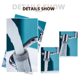 1080° Rotatable Extension Faucet Sprayer Head Universal Faucet-Extender 2 Modes Stainless Steel Bathroom Tap Extend Adapter