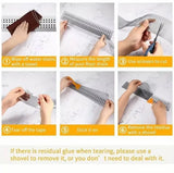 7cm 5-15M Cutable Shower Drain Hair Catcher Self-Adhesive Floor Drain Stickers Disposable Mesh Sink Strainer Filter For Bathroom
