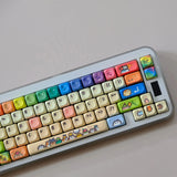 Cat Party Keycaps Set 132 Keys PBT Material Keycaps MOA XOA Profile DYE-SUB For MX Switch Wooting Mechanical Keyboard Keycap