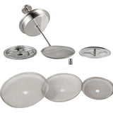3pcs Reusable Coffee Press Filters Stainless Steel French Press Filters Mesh Filter Replacement Parts 350 800 1000ML