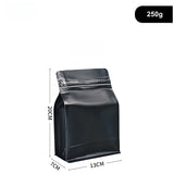 StoBag 50pcs 250g Coffee Beans Packaging Bag with Valve Aluminum Foil Heat Sealing for Powder Tea Nuts Storage Reusable Pouch
