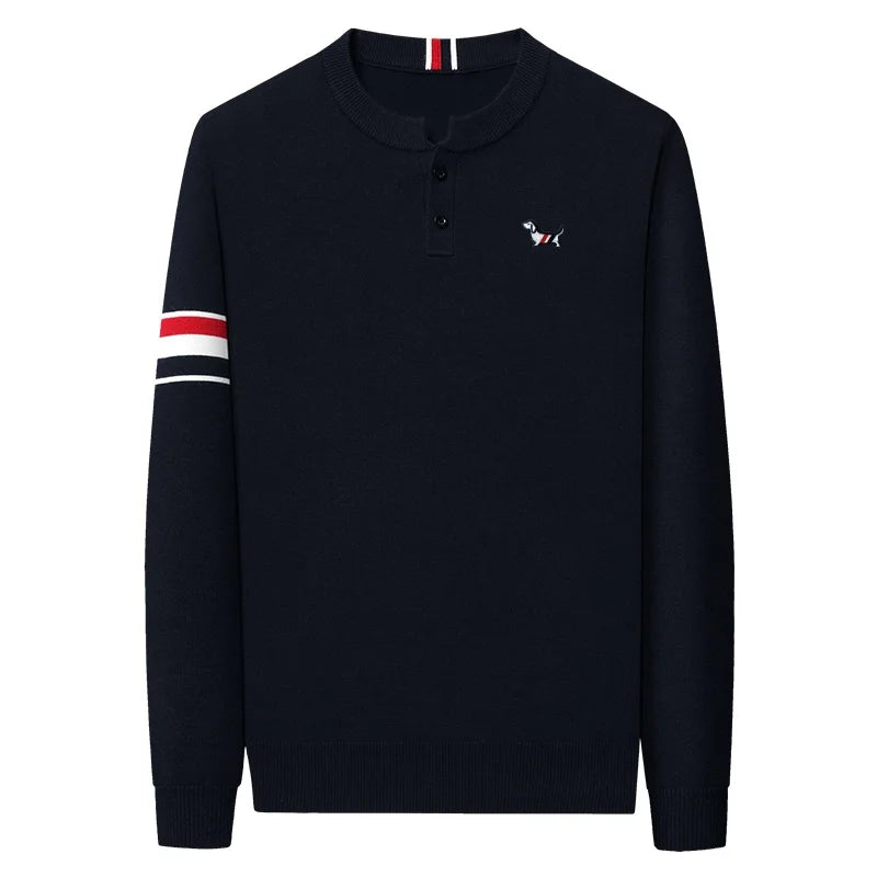 Hot Selling High-Quality Men's Knitted Sweaters New Arrivals O-Neck Wool Cartoon Dog Print Pullover Winter Versatile Menswear
