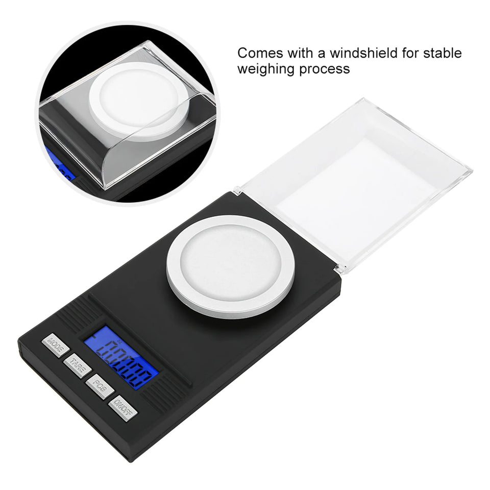 Mini Portable High Accuracy 0.001g  Jewelry Scale with LED Digital Display Jewelry Scale 0.001