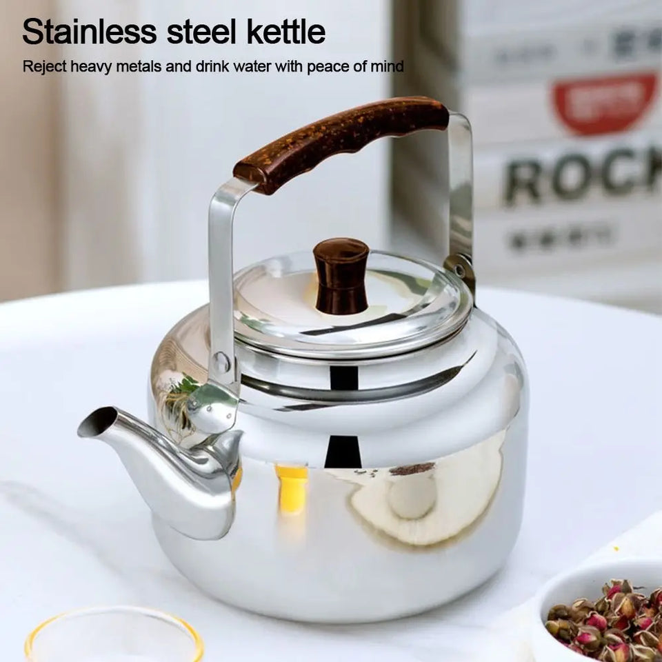 New 1L/1.5L/2L Tea Pot Large Capacity Fast Heating Teapot Stainless Steel Coffee Pot Home Camping
