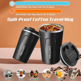  Stainless Steel Coffee Mug Travel Double Leak Proof Car Thermos Cup Tea Coffee Mug Reusable Hot Cold Drinks Insulated Cup