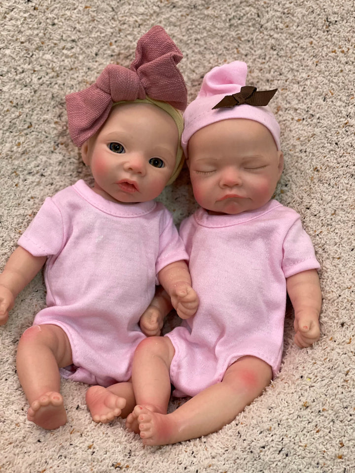 AnjoDoll 10Inch Silicone Girls Whole Body Soft Solid Silicone Reborn Doll Handmade Painted Washable Play Dolls Toys For Gifts