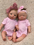 AnjoDoll 10Inch Silicone Girls Whole Body Soft Solid Silicone Reborn Doll Handmade Painted Washable Play Dolls Toys For Gifts