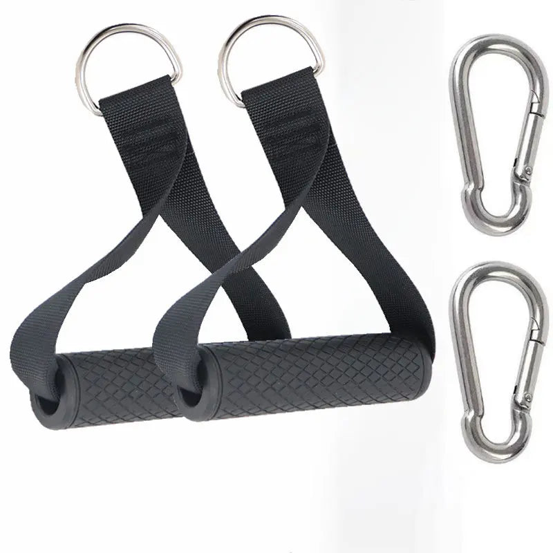 Gym Handles Ankle Straps Tricep Rope Carabiners Set Home Gym Cable Machine Attachments Accessories Exercise Equipment