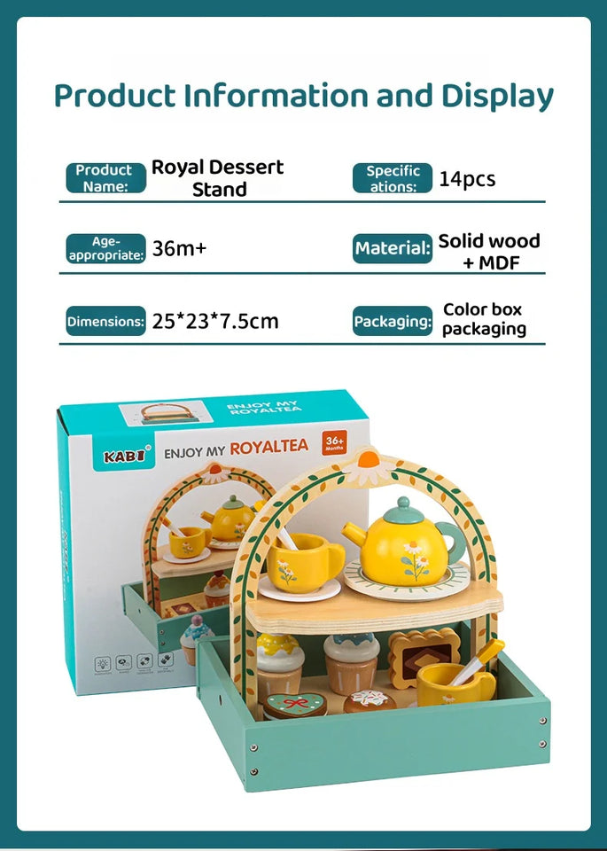 Tea Set Toy Set Play pretend with tea and sweets, Kids have a blast hosting playdate tea parties!