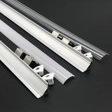 1-30pcs/Lot perfil aluminio led Corner Aluminium Profile Channel Holder for LED Strip Light Bar Cabinet Lamp Kitchen Closet