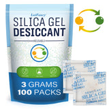 3g x100 Packs Package Non Toxic Silica Gel Desiccant Damp Kitchen Room Living Moisture Dehumidifier Absorber Bag