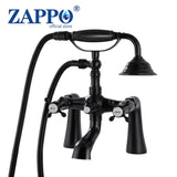 ZAPPO Bathtub Faucet Vintage Telephone Style with Dual Handles Deck mounted bathtub Faucet set Hot and Cold Water Mixer Tap