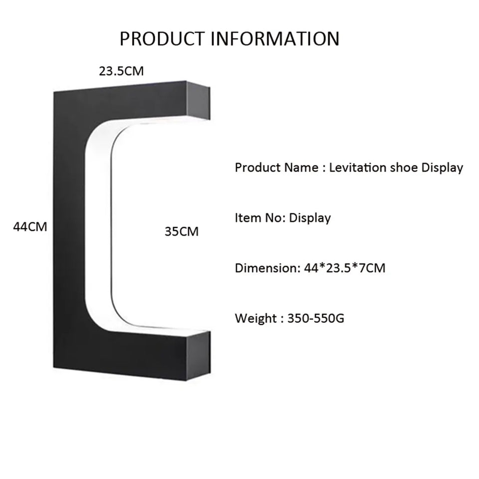LED Floating Shoe Rack 360 Degree Auto Rotate Display Stand Shoes Shop Sample Showcase Shoes Rack Sneaker Storage