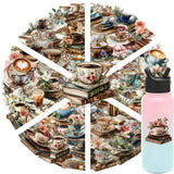 50/100PCS Cartoon Coffee Book Theme Sticker Transparent PET Decorative Skateboard Helmet Guitar Waterproof Stickers Kids Toy
