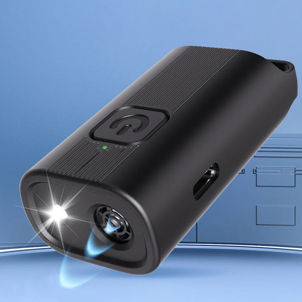 Ultrasonic Dog Bark Deterrent Device with LED Flashlight Rechargeable Pet Dog Repeller Dog Chaser for Small/Medium/Large Dogs