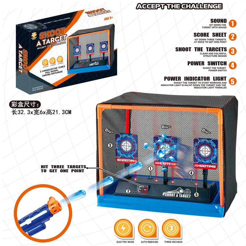 Electronic Scoring Target Moving Shooting Training Electric Soft-bullet Gun Toy Target Battle Practice Target Automatic Reset