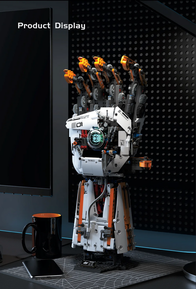 1628PCS DIY Robotic Arm Building Set - Programmable Motorized Bionic Model, STEM Engineering Gift for Kids & Teens Ages 8-14