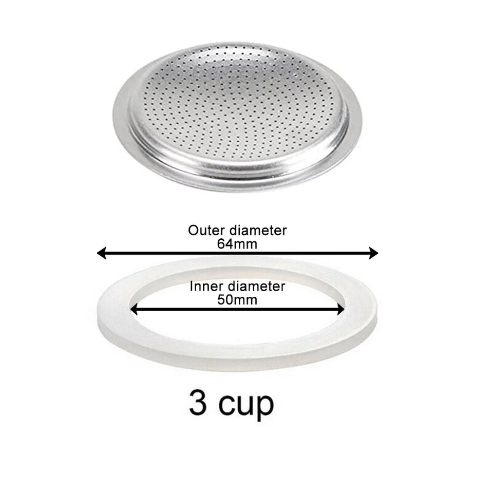 Coffee Rubber Sealing Ring Gasket Washer Gasket Replacenent Cups Rings For Moka Pot Espresso Coffee Makers Kitchen Supplies