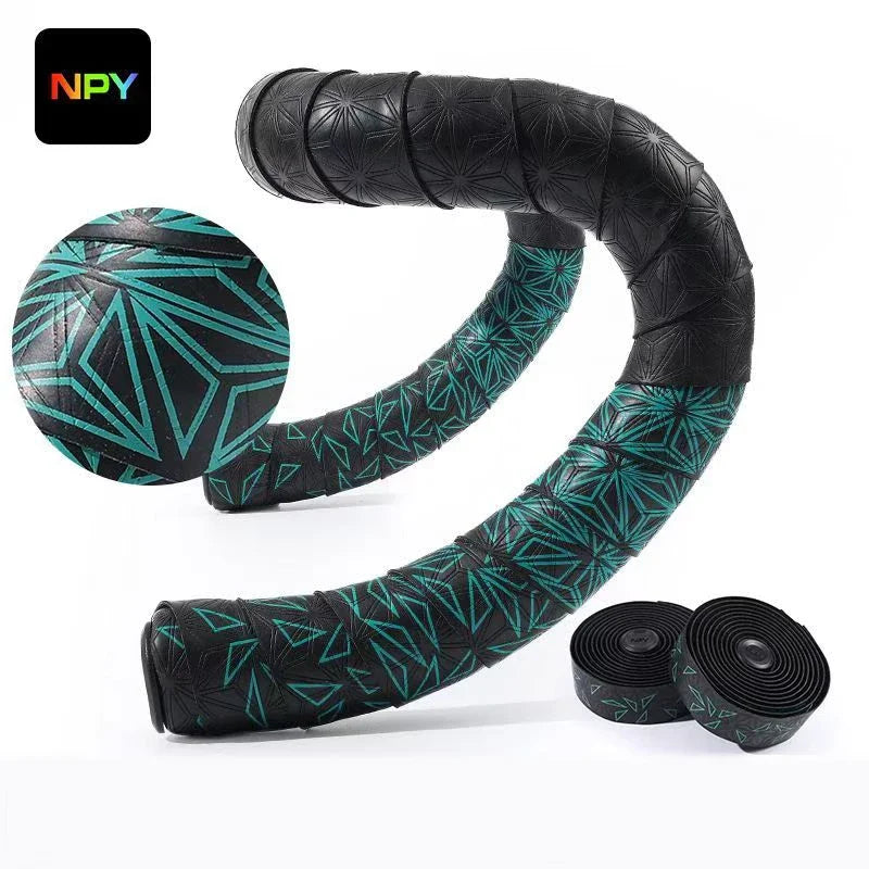 NPY FASHION Handlebar Tape Comfortable Anti-Slip PU Shock Absorbing Handlebar Wrap Tape with Handlebar Plug Cycling supplies
