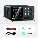Wanptek Adjustable DC Power Supply 30V 60V 5A 10A Lab Bench Power Supply USB Interface Fast Charging Preset Voltage and Current
