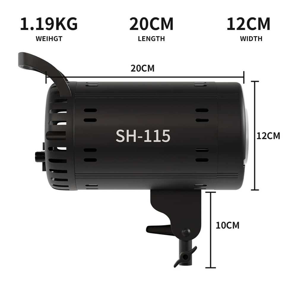 SH 115/135W LED COB Video Light Photography Lamp With Tripod Softbox Remote Control Video Light For Skit Video Photography