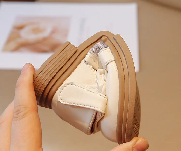 Girl Walking Shoes for Baby Girls Soft Bottom Casual Shoes Spring Autumn Bow Round Toe Princess Dress Soft Sole Non-slip Shoes