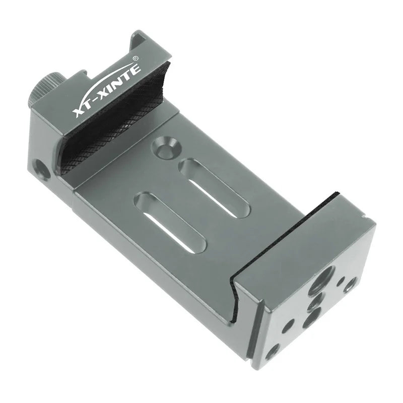 Aluminum Alloy Mobile Phone Holder Clip for Smartphone with Spirit Level Cold Shoe Mount 1/4 3/8 Hole Tripod Head Clamp Bracket