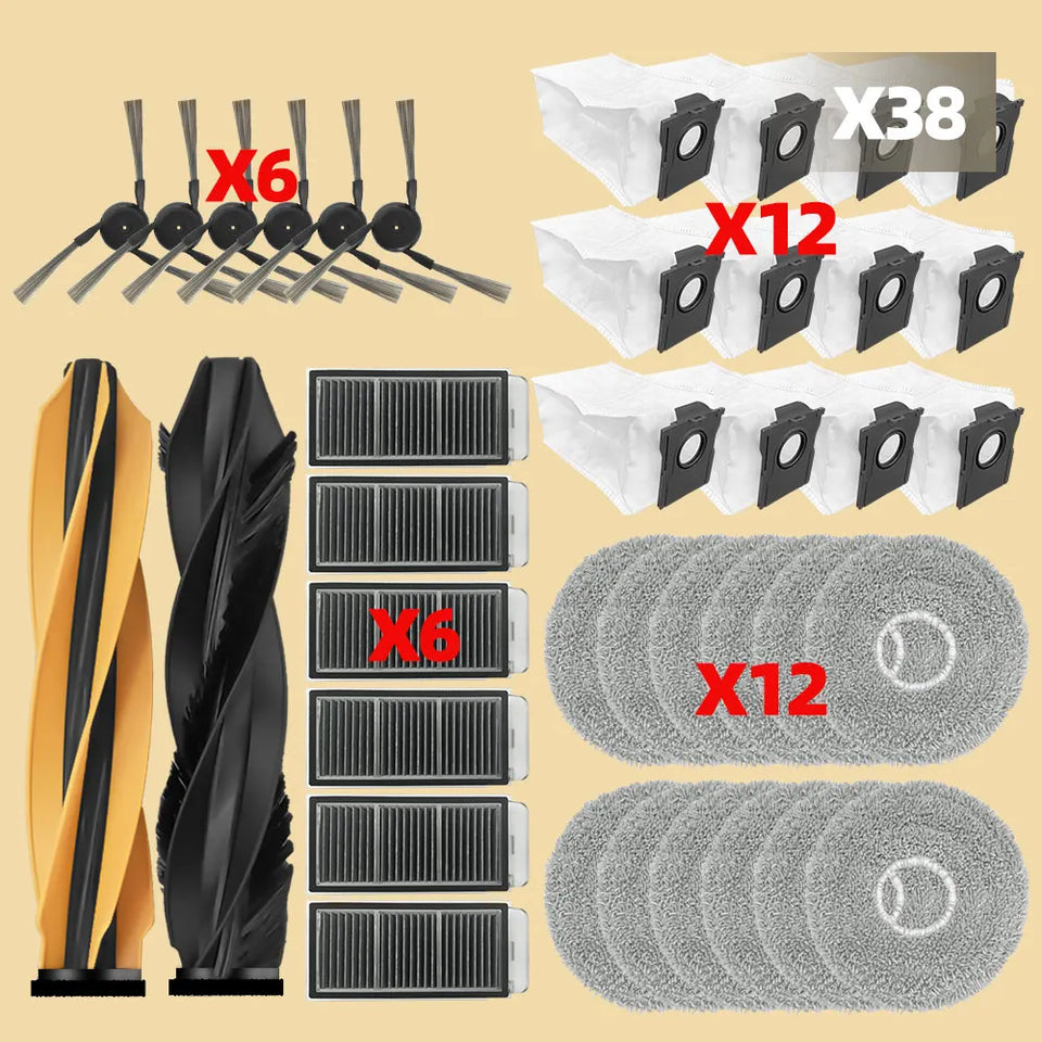 Fit For Dreame L40S Pro Ultra / Dreame X50s Pro Master / L50 Pro Ultra Main Side Brush Filter Mop Cloth Dust Bag Accessories