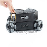 4 Dof Robotic Arm with 4WD Car Omni Wheel Obstacle Avoidance Motor Servo RC Car for Arduino Robot DIY Kit Ps2 Programmable Robot