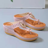 Summer Sandals Women 2026 Big Size Platform Sandals Wedges Flip Flops Shoes Comfortable Slippers Ladies Non-Slip Open Pantuflas