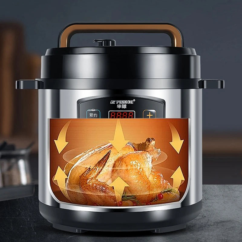 ‌13L Commercial Heavy Duty Pressure Cooker,Restaurant Grade Electric Steamer,Breakfast Buffet Auto Keep Warm Function