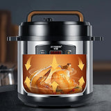 ‌13L Commercial Heavy Duty Pressure Cooker,Restaurant Grade Electric Steamer,Breakfast Buffet Auto Keep Warm Function
