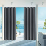 Patio Outdoor Curtain Waterproof Thermal Insulated Double Grommets Sun Block Windproof Window Curtains For Garden Drapes Porch