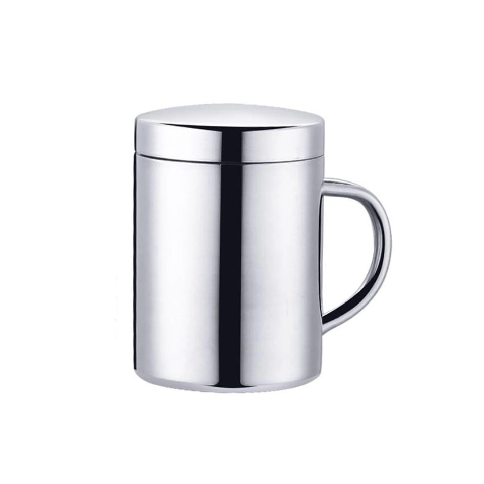 400/260/210ML 304 Stainless Steel Coffee Mug Double Insulation Drinking Cup Tea Cup with Lid