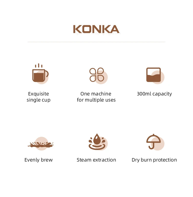 Household small office tea brewing machine Portable Coffee Maker Automatic drip coffee machine