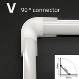 1-30pcs/Lot perfil aluminio led Corner Aluminium Profile Channel Holder for LED Strip Light Bar Cabinet Lamp Kitchen Closet