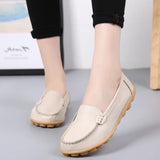 Women Flats Ballet Shoes Woman Cut Out Leather Breathable Moccasins Women Boat Shoes Ballerina Ladies Casual Shoes