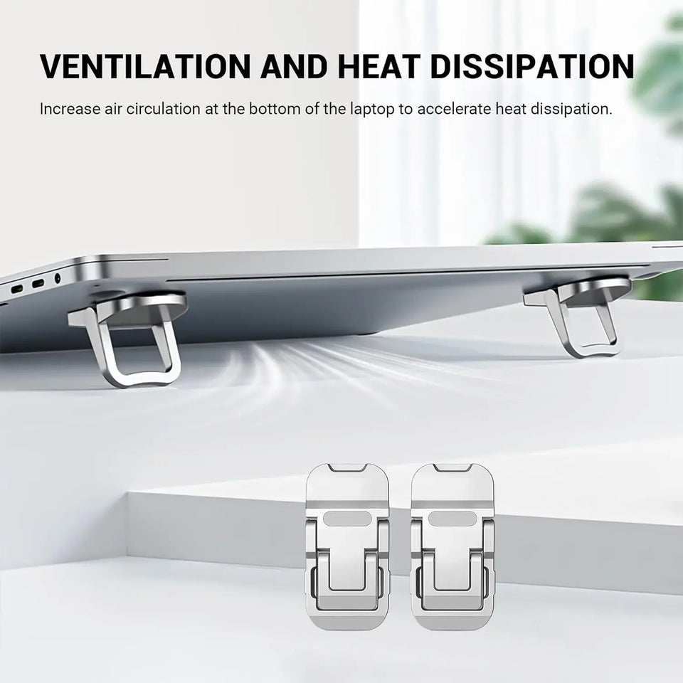 Desktop Riser Portable Foldable Laptop Stand Plastic Feet Hidden Keyboard Mini Adjustable Support Holder for Notebook