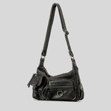 Annmouler Designer Women Shouler Bag Large Capacity Crossbody Bag Casual Soft Pu Leather Messenger Bag Multi-pocket Purses