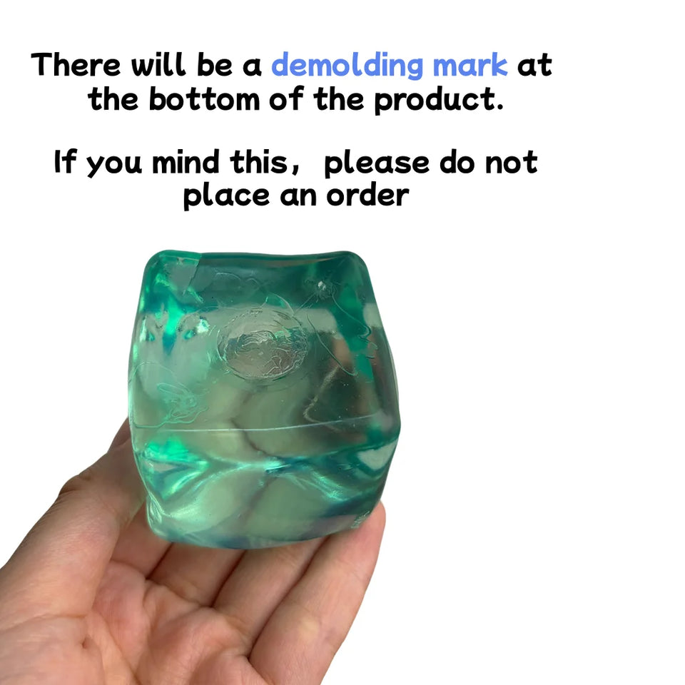 Maltose Ice Cube Squishy Toys Stress Relief Squeeze Toy Decompression Ice Cubes Sensory Fidget Toy Anti Stress Slow Rebound