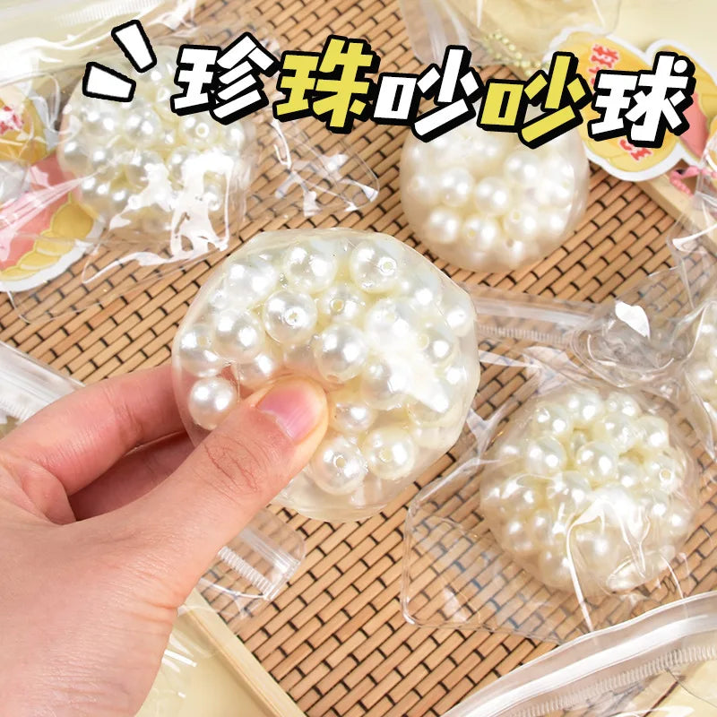 Squishy Balls Ice Beads Stress Relief Toy Super Soft Mochi Fidget Toy with Slow Rebound Texture for Adult Anxiety Relaxation