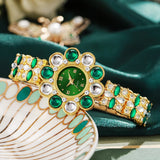 Luxury Rhinestone Women Watches Flower Dial Bracelet Quartz  Wristwatch for Ladies Clock Reloj Mujer