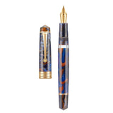 Asvine P20 Piston Fountain Pen M/F/EF Nib Galaxy Acrylic Patterns Golden Clip Smooth Writing Office School Supplies Stationery