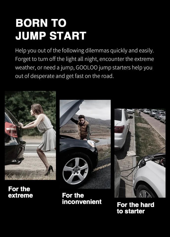 GOOLOO 4000A Start Power Bank 20000mAh Jump Starter Car Booster External Battery 12V Starting Device for Petrol Diesel Powerbank