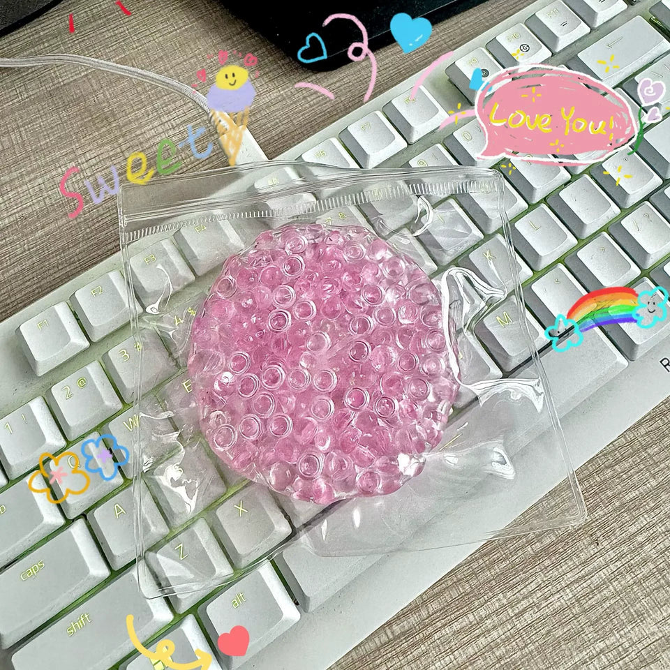 Squishy Balls Ice Beads Stress Relief Toy Super Soft Mochi Fidget Toy with Slow Rebound Texture for Adult Anxiety Relaxation